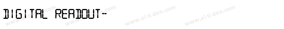 Digital Readout字体转换